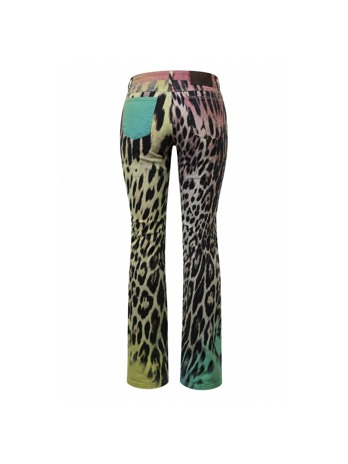 Robert Cavalli Just Cavalli Pastel Rainbow Leopard Pants Jeans