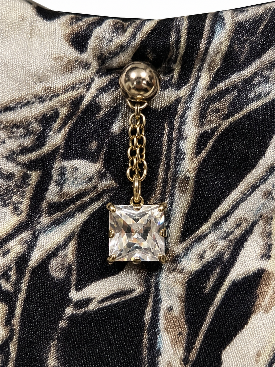 Roberto Cavalli F/W 2001 Diamond Print Silk Skirt