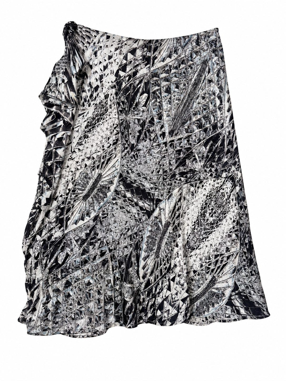 Roberto Cavalli F/W 2001 Diamond Print Silk Skirt