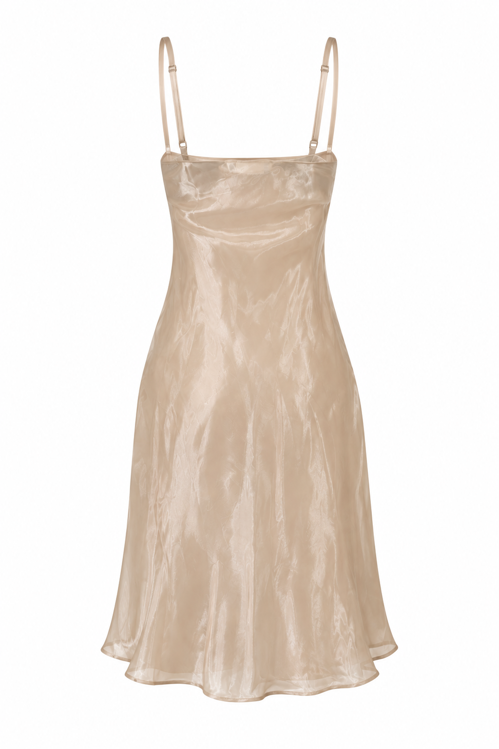 S/S 2003 Christian Dior by John Galliano Sheer Champagne Nude Silk Slip Dress