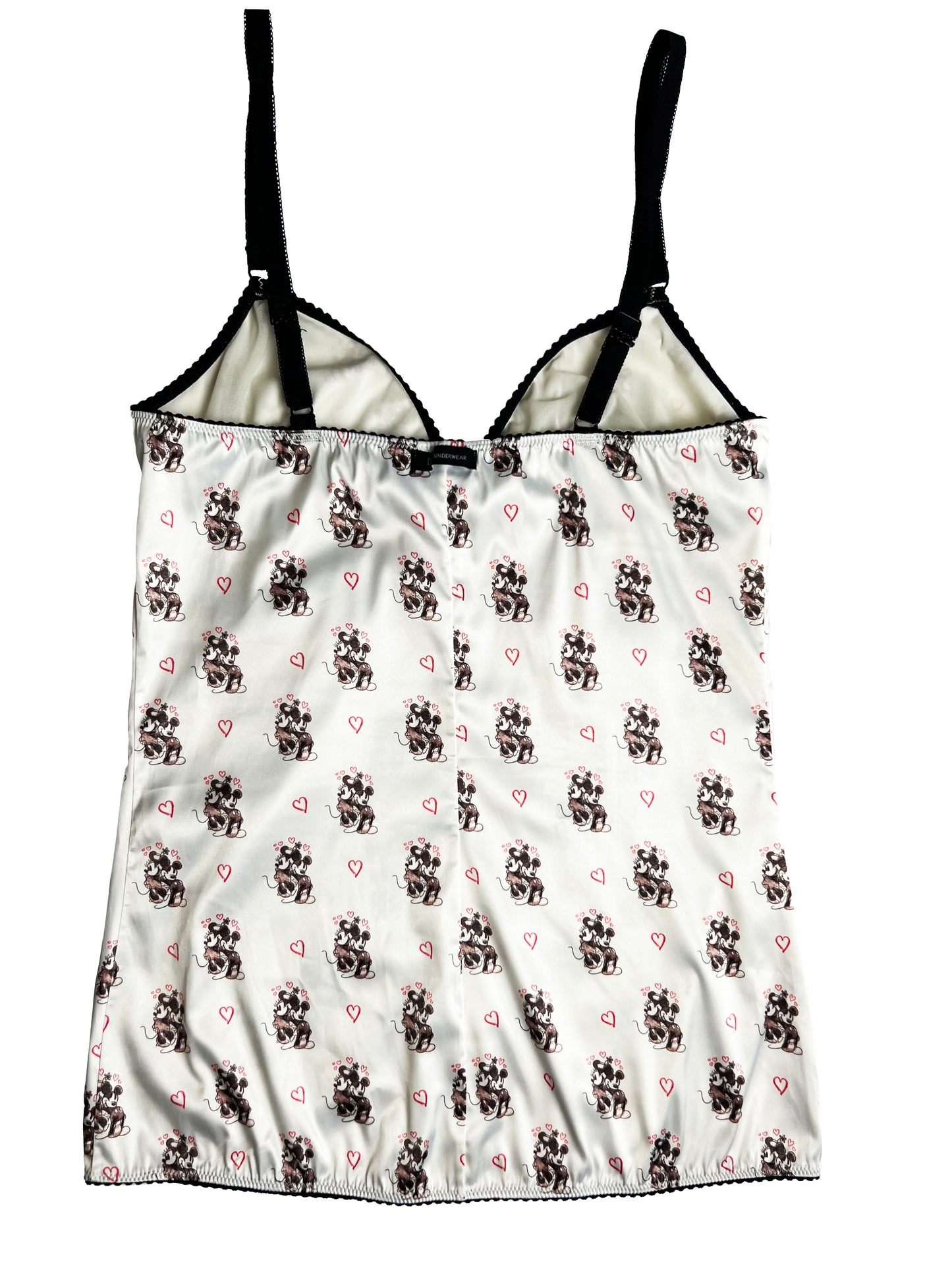 1990's D&G Dolce & Gabbana Mickey and Minnie Cami White