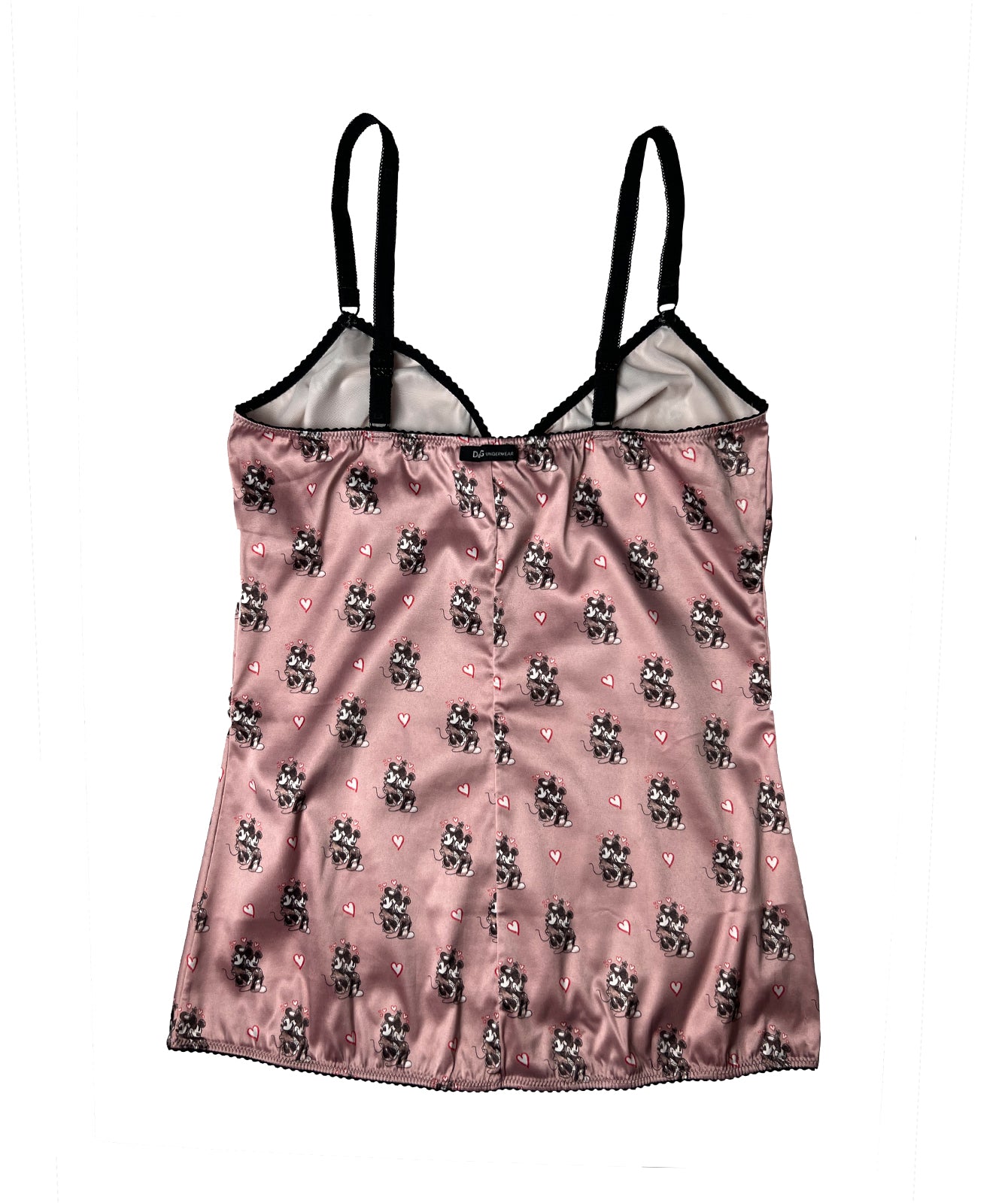 1990's D&G Dolce & Gabbana Mickey and Minnie Cami Pink