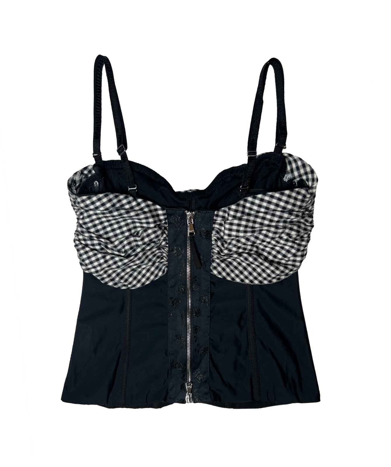 D&G Dolce & Gabbana Gingham Corset 2000