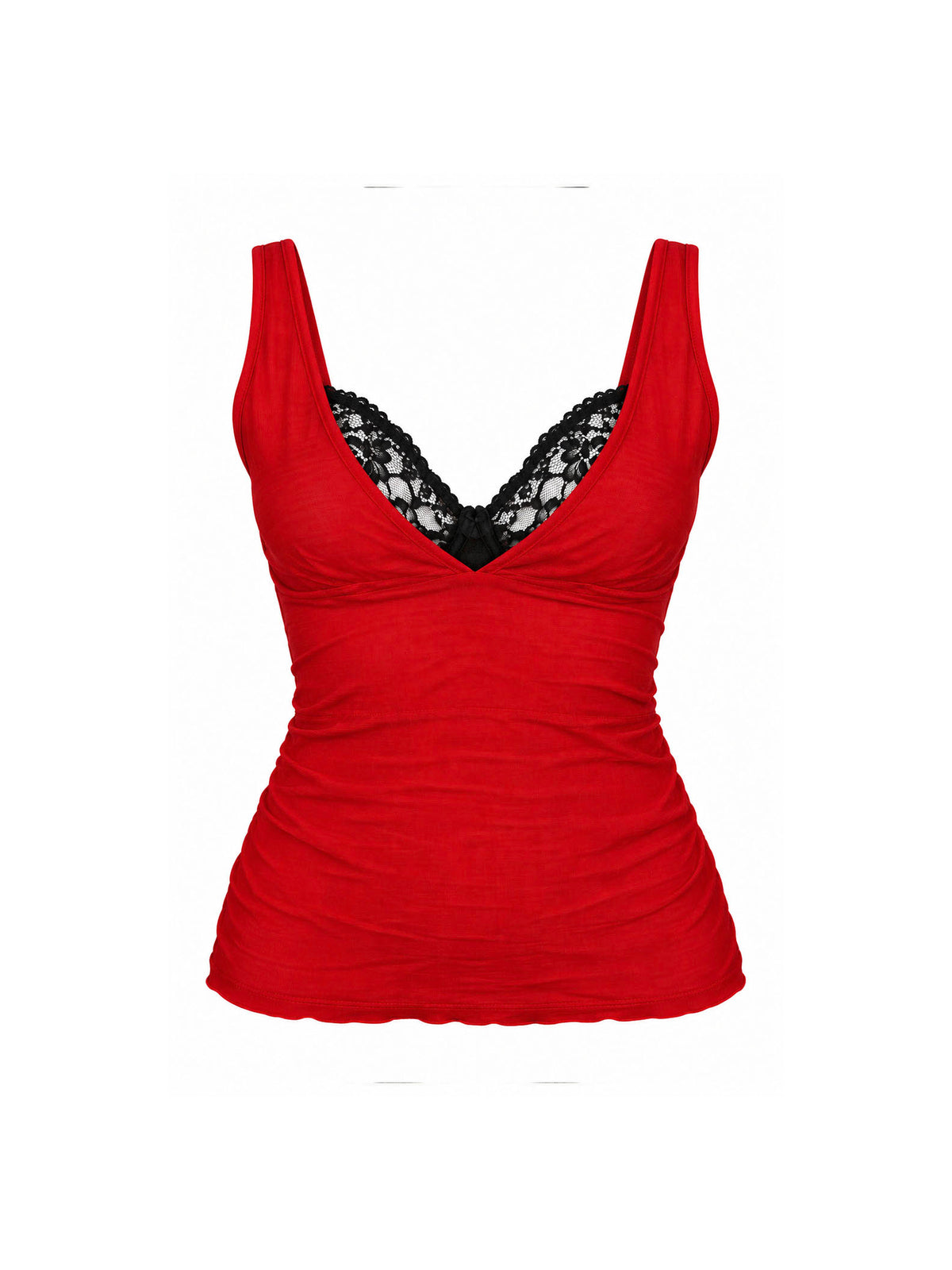 D&G Dolce Gabbana 1990's Red Top with Lace Bra
