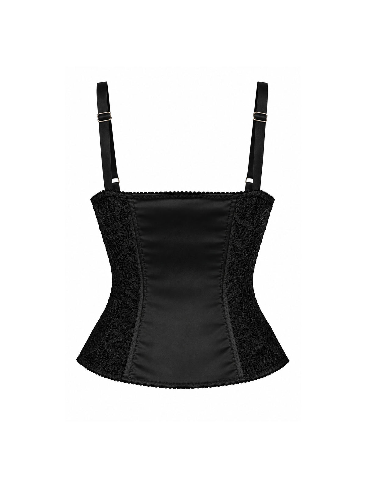 1990s D&G by Dolce and Gabbana Black Lace Corset
