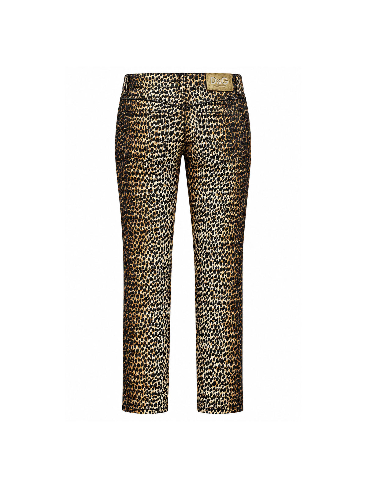 D&G Dolce Gabbana 1990's Dotted Leopard Pants