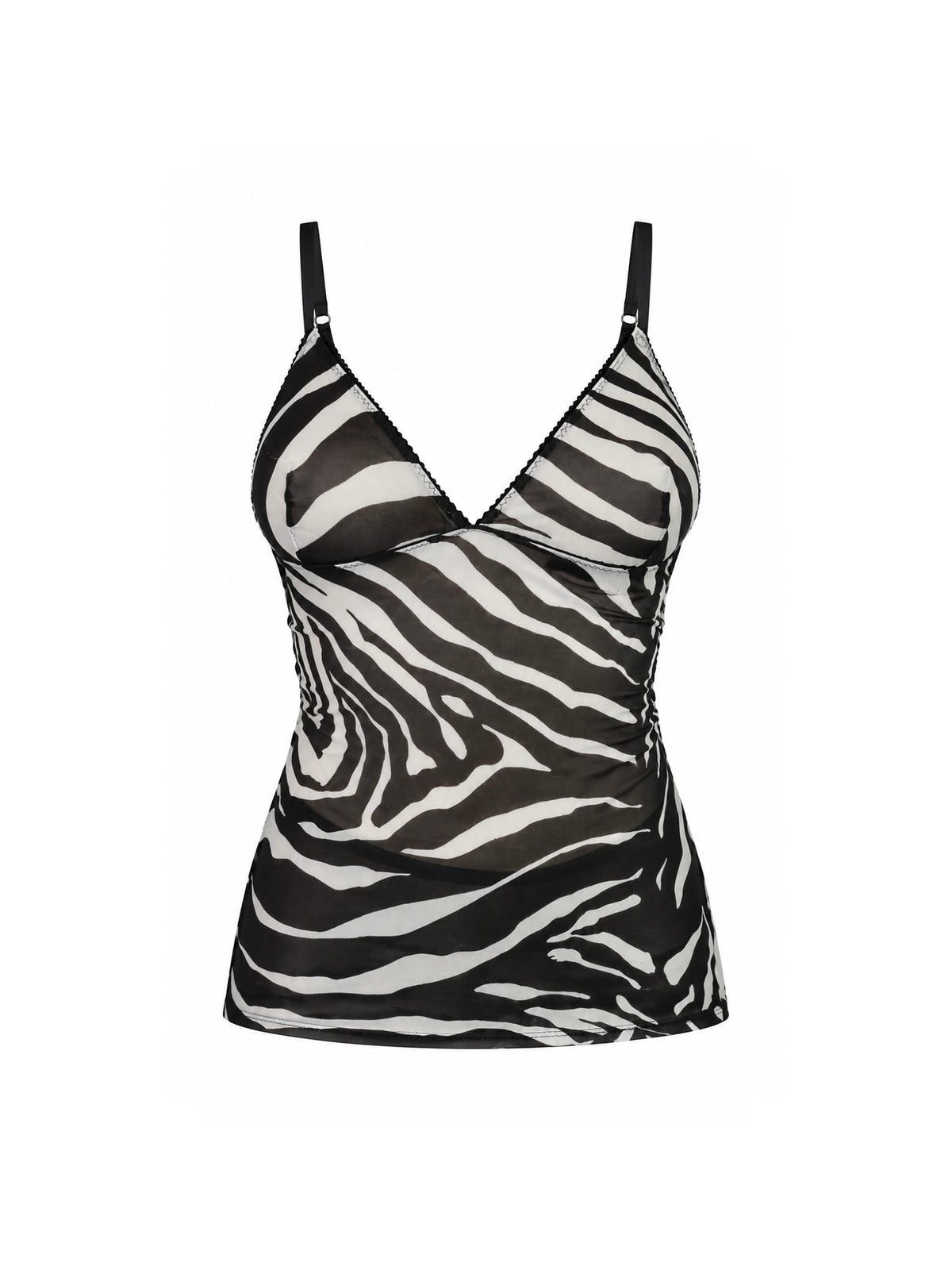 Dolce & Gabbana 2000's Zebra Print Mesh Tank Top