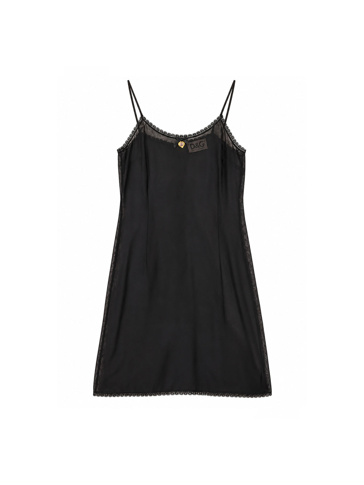 1990's D&G Dolce & Gabbana Slip Dress with Virgin Mary Charm