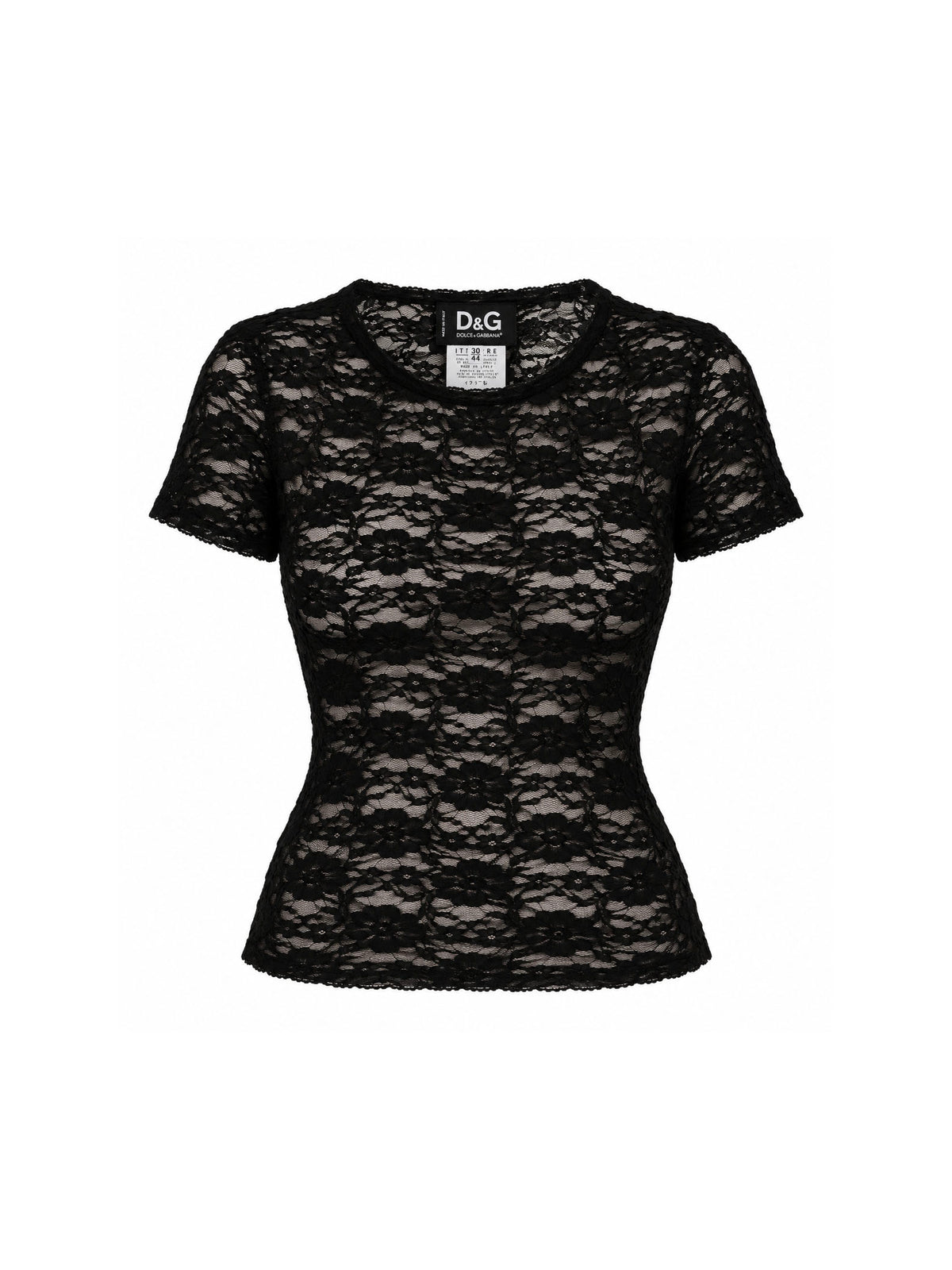 D&G Dolce Gabbana 2000's Lace Short Sleeve