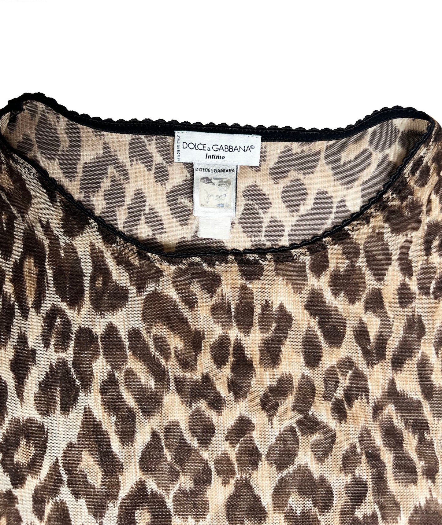 Dolce & Gabbana Sheer Leopard Tank