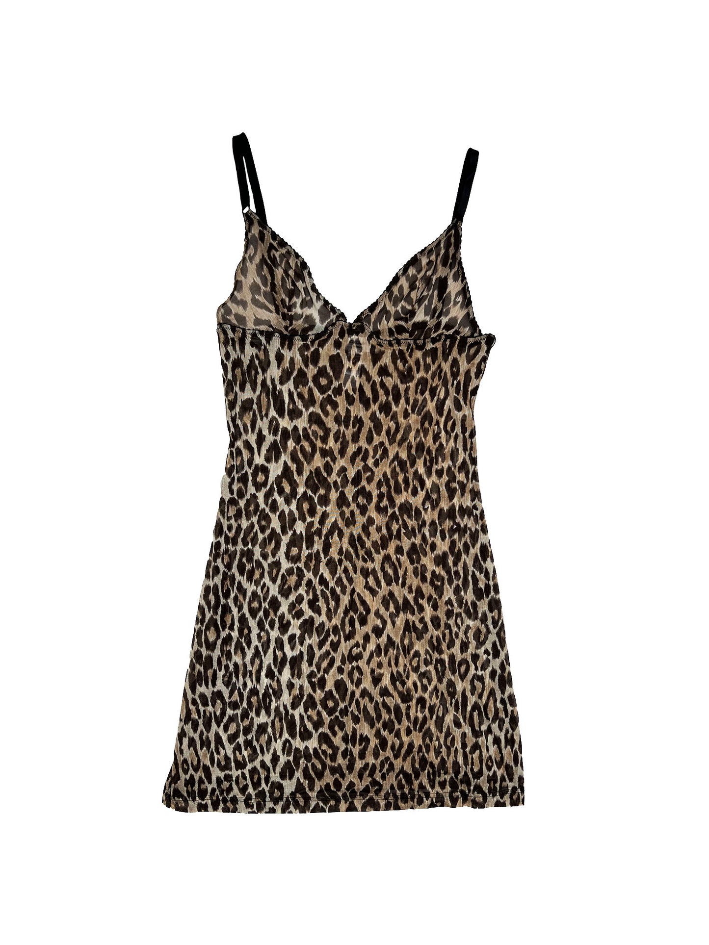 Dolce & Gabbana Sheer Leopard Slip Dress