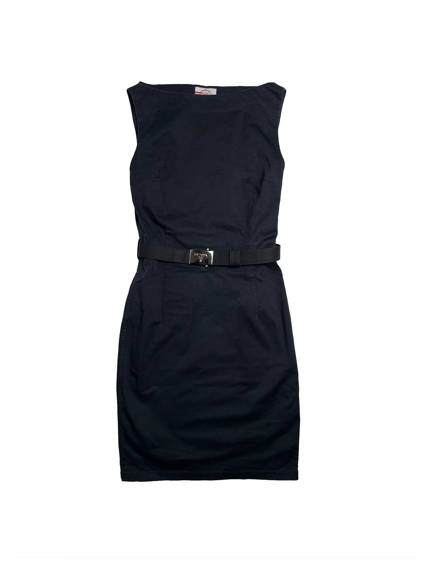 Prada Belted Black Tank Dress