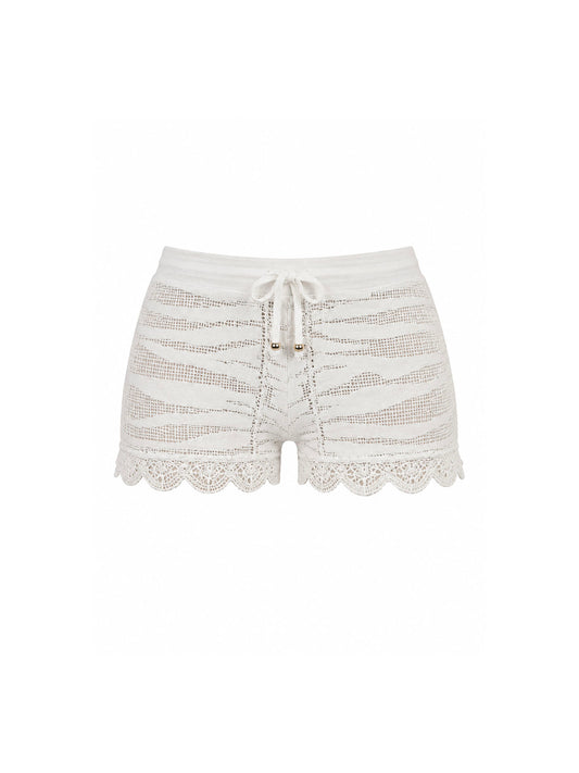 Roberto Cavalli White Knitted Shorts