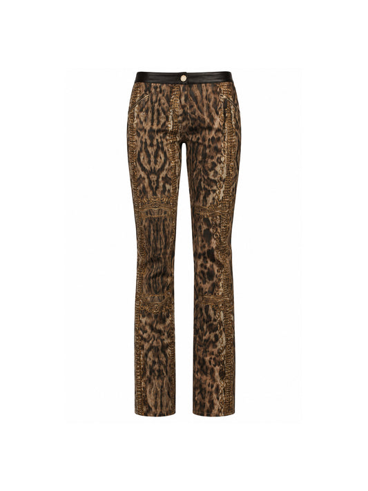 Roberto Cavalli Fall/Winter 2003 "Gold Legacy" Leopard and Chain Print Pants
