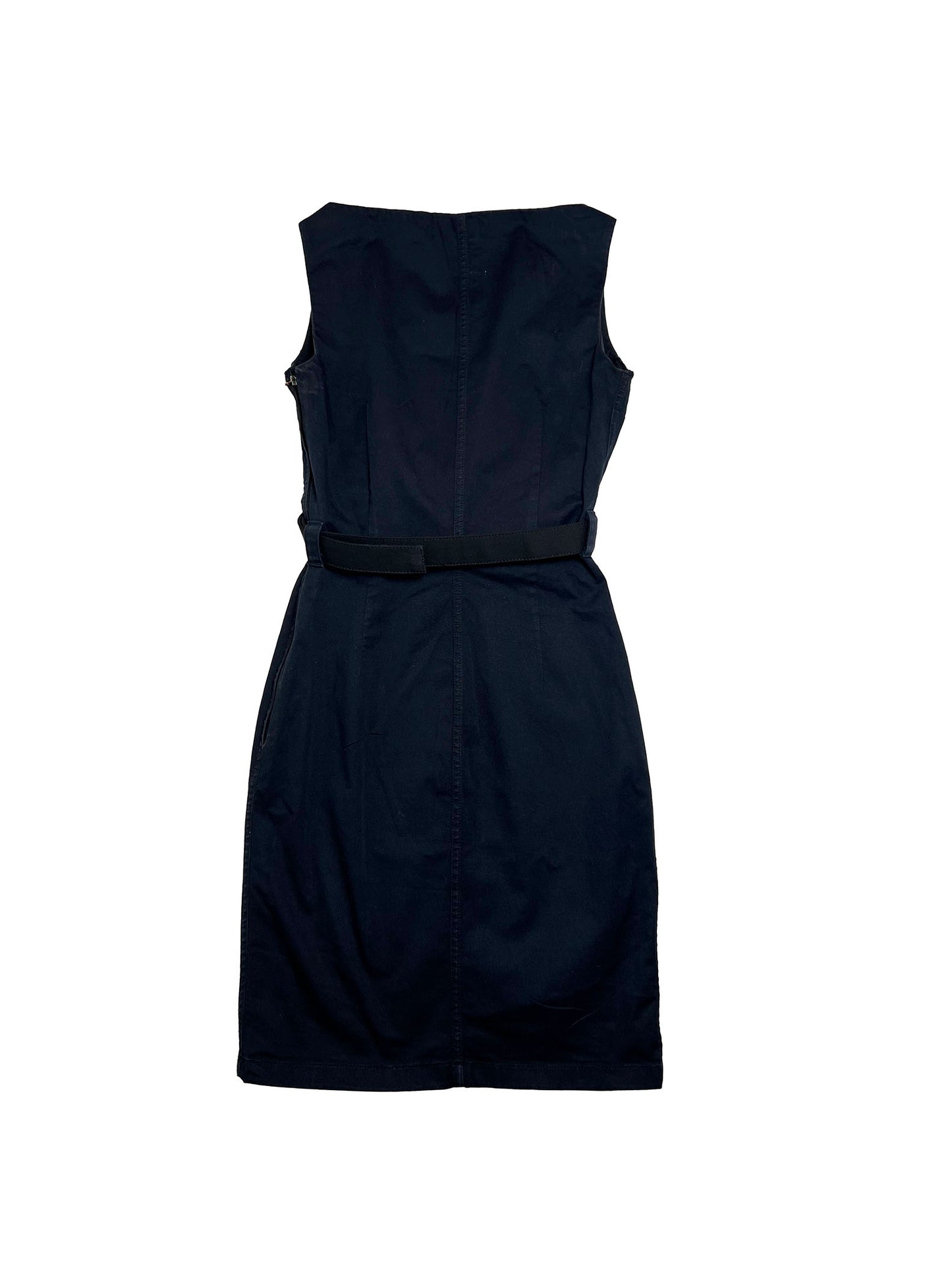 Prada Belted Black Tank Dress