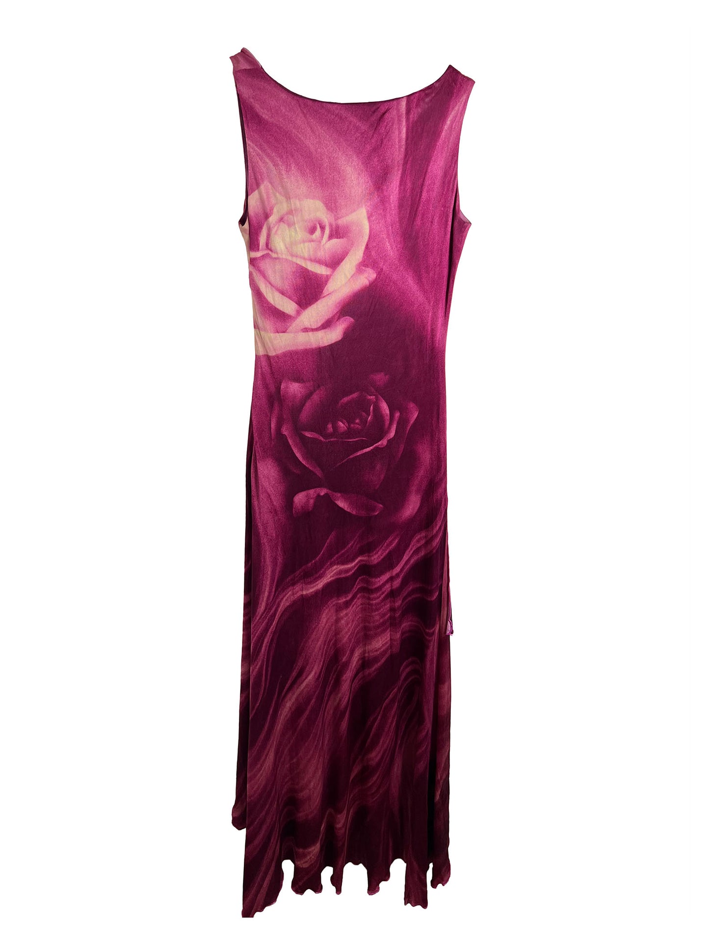 Roberto Cavalli Fuchsia Rose Satin Dress