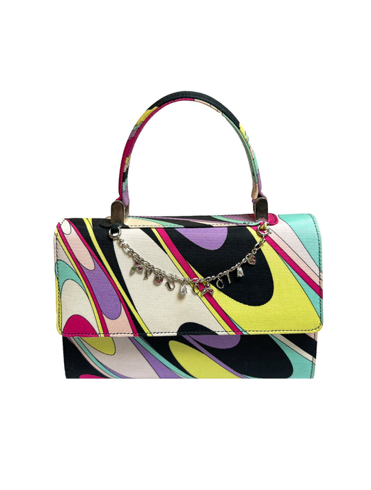 Vintage Pucci Multi Color Charm Mini Top Handle Bag