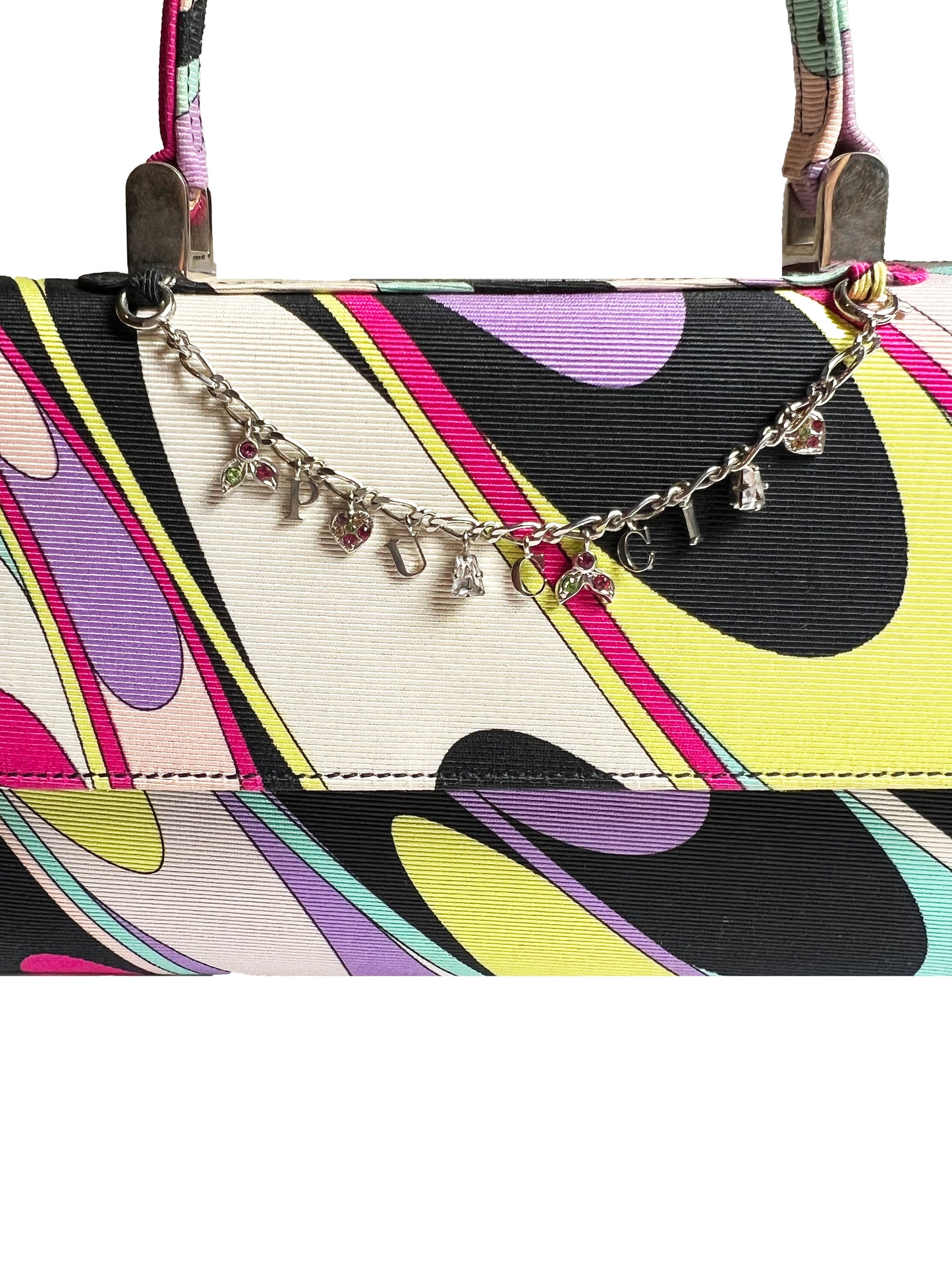 Vintage Pucci Multi Color Charm Mini Top Handle Bag