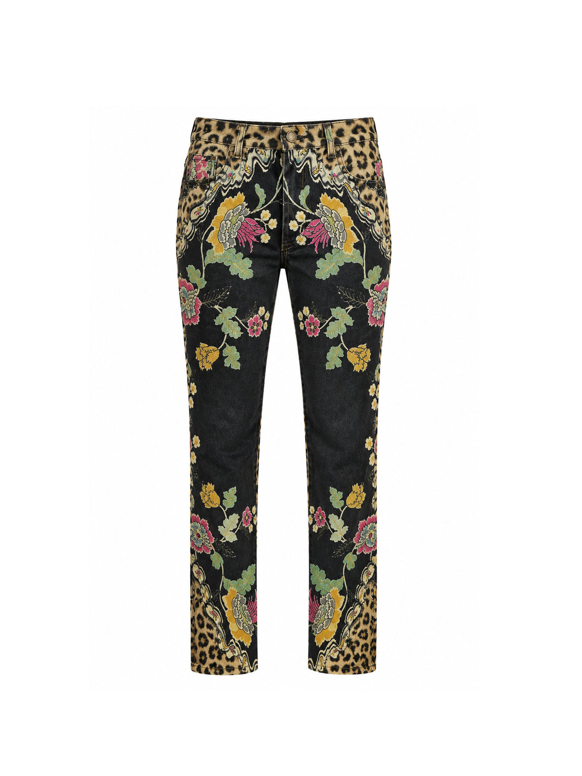 Roberto Cavalli SS 2003 Chinoiserie Leopard Jeans