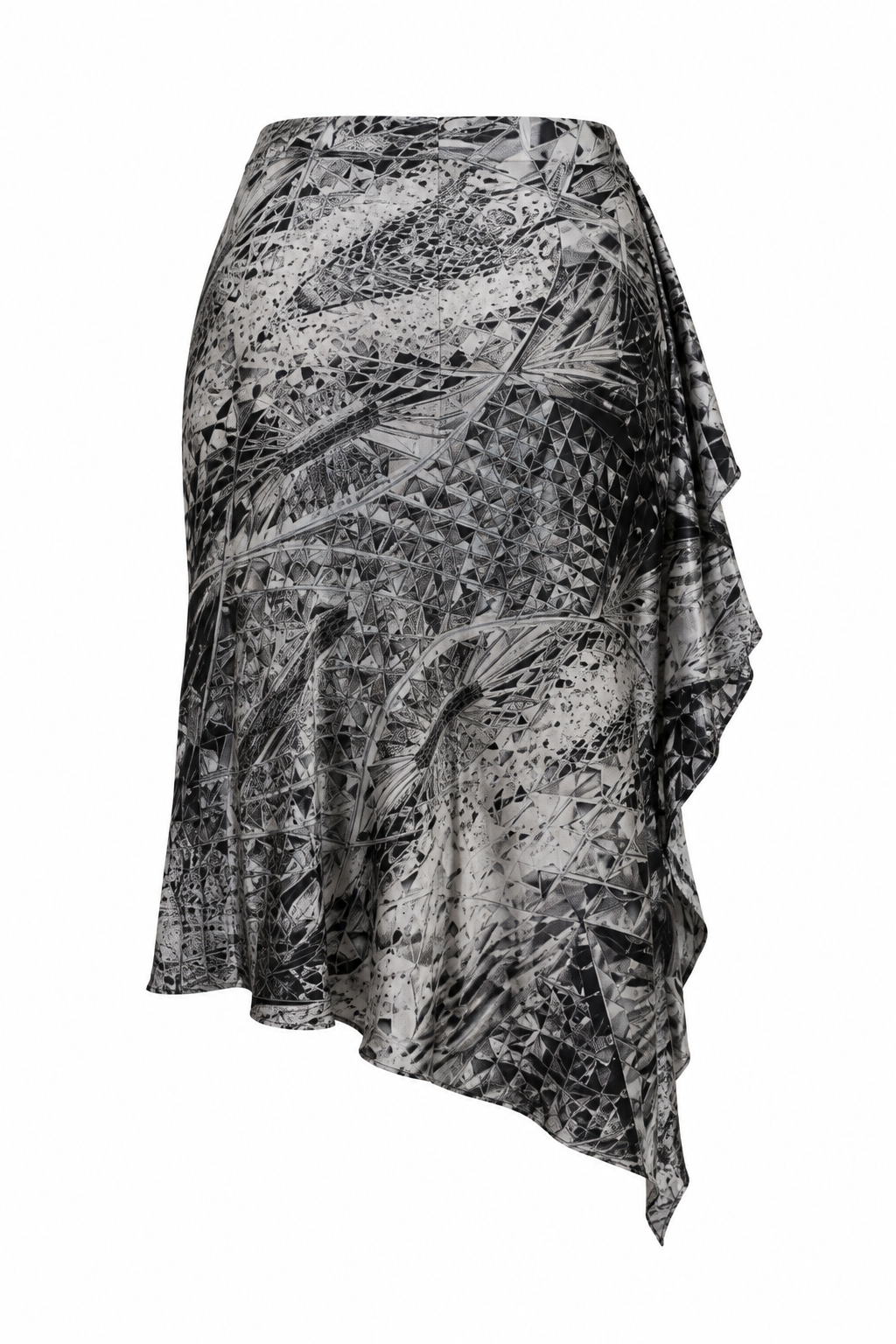 Roberto Cavalli F/W 2001 Diamond Print Silk Skirt