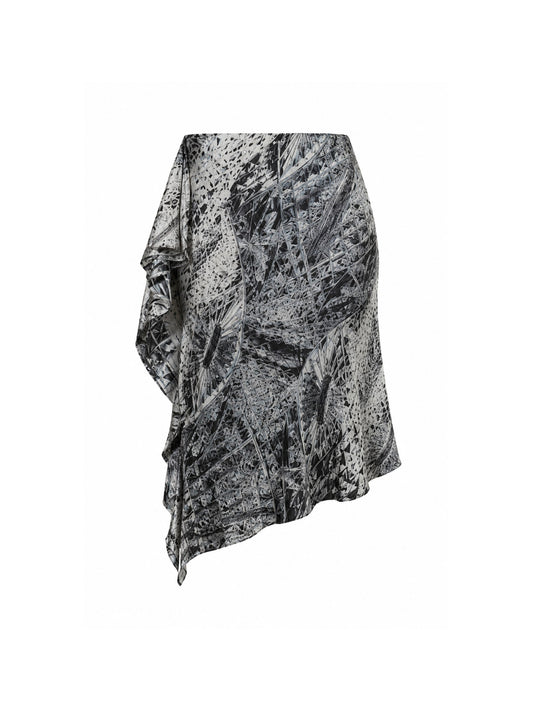 Roberto Cavalli F/W 2001 Diamond Print Silk Skirt