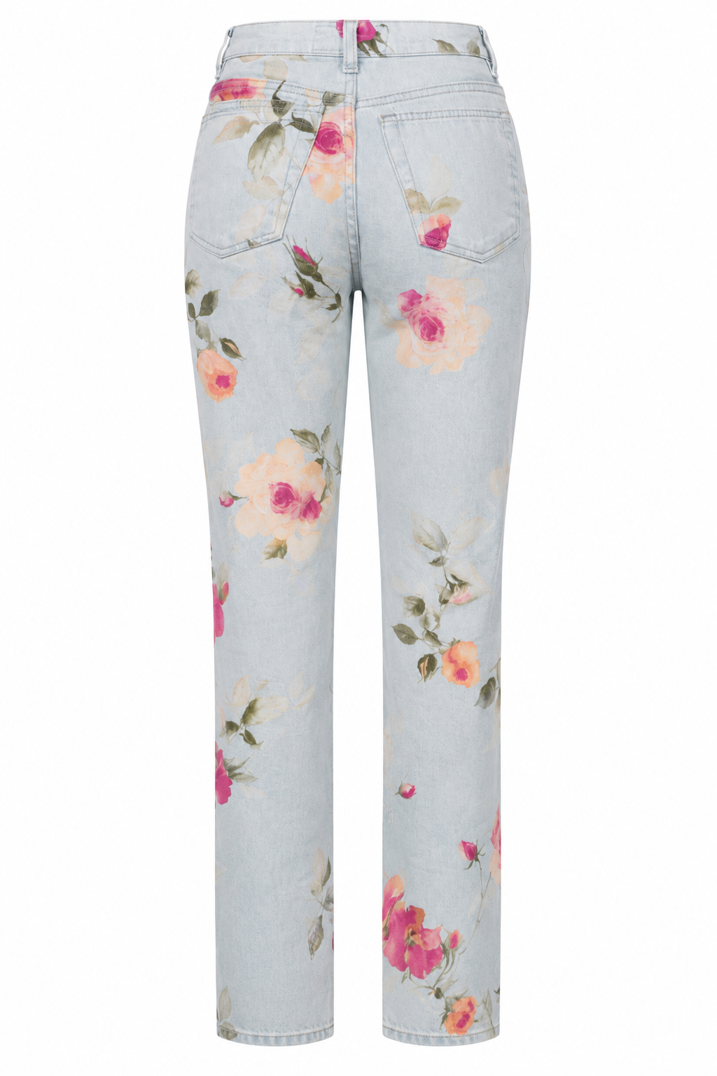 Roberto Cavalli 1990's Pastel Floral Stretch Jeans