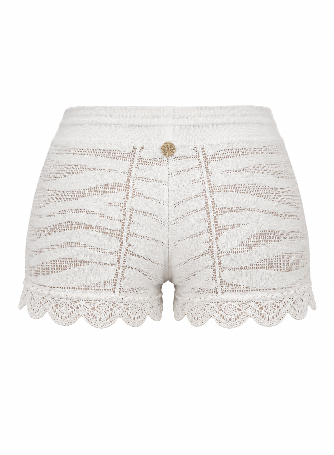 Roberto Cavalli White Knitted Shorts