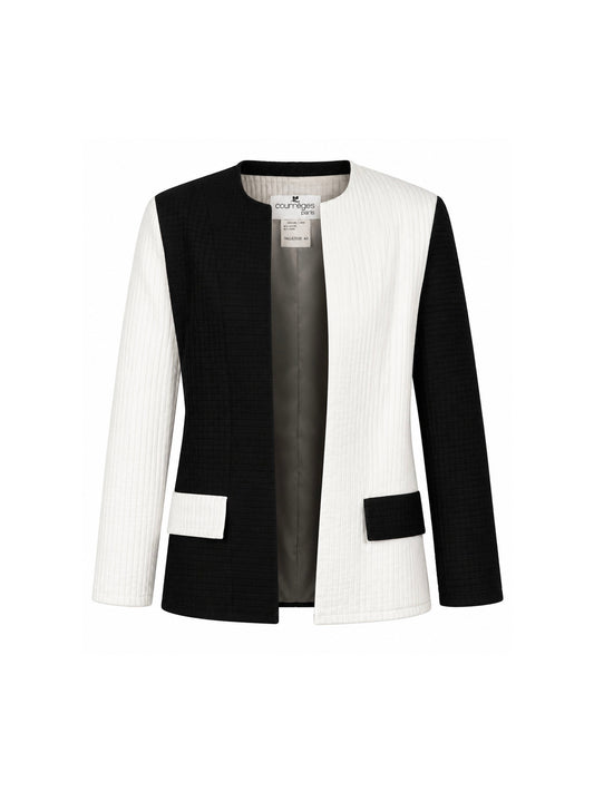 Courreges 1960's Black and White Color Block Jacket
